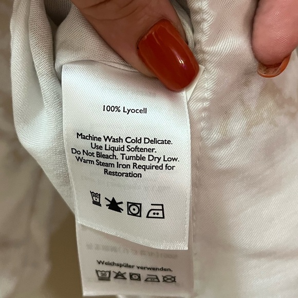 Eddie Bauer 100% Lyocell Boho Peasant Blouse – Soft Neutral Tie Dye, Women’s XL - Picture 6 of 8